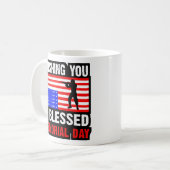 Mug Vous souhaite un Memorial Day béni (Devant gauche)