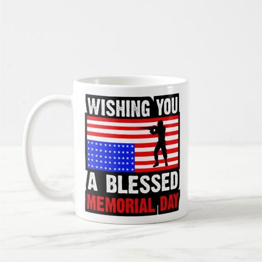 Mug Vous souhaite un Memorial Day béni (Gauche)