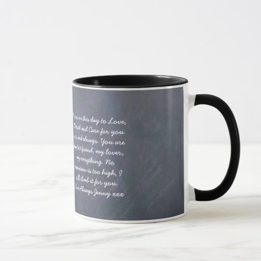 Mug Vow renouvellement Cadeau tableau de bord personna (Droite)