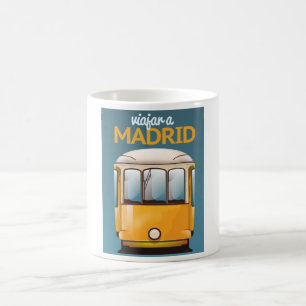 Mug Voyage à Madrid affiche de vacances vintage