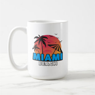 Mug Voyage à Miami Beach Rétro Élégant