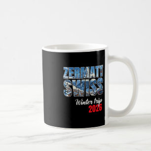 Mug Voyage à Zermatt en Suisse Hiver 2026 Alpes Ski Su