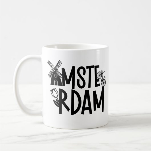 Mug Voyage Amsterdam Pays-Bas (Gauche)