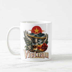 Mug Voyage au Vietnam Art Landmark Vintage