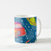 Mug Voyage céleste - Navire spatial Van Peace Super (Devant droit)