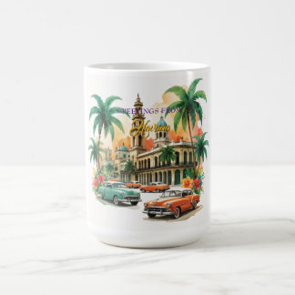 Mug Voyage Cuba vintage - Salutations de La Havane