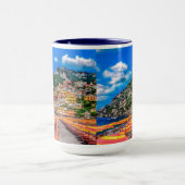 Mug Voyage d'Amalfi de maisons de falaise de l'Italie (Centre)