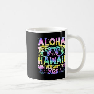Mug Voyage d'anniversaire Aloha Hawaii 2025 Couple Cor