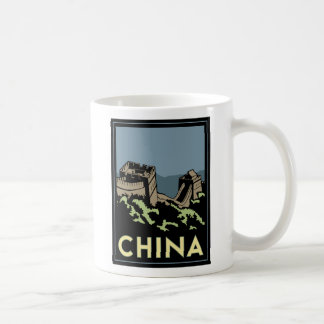 Mug voyage d'art déco de l'Asie de Grande Muraille de