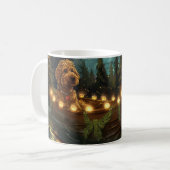 Mug Voyage de fête de Noël Bernedoodle (Devant gauche)