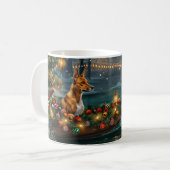 Mug Voyage de fête de Noël du Basenji (Devant gauche)