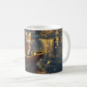 Mug Voyage de fête de Noël du chat du Bengale (Devant droit)