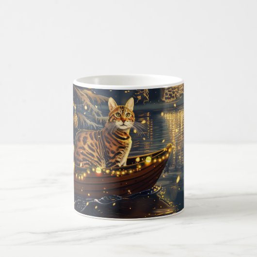 Mug Voyage de fête de Noël du chat du Bengale (Centre)