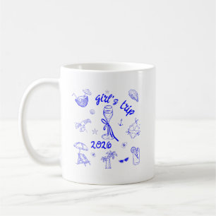 Mug Voyage de filles 2026 Croisière de vacances sur la
