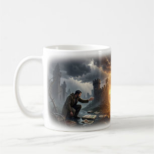 Mug Voyage de guerrier éclairé par la tempête au-delà