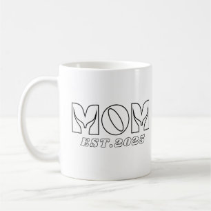 Mug Voyage de maternité Est. 2025 Belle conception pou