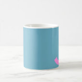 Mug Voyage de monogramme bleu mou (Centre)