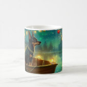 Mug Voyage de Noël australien Kelpie (Centre)