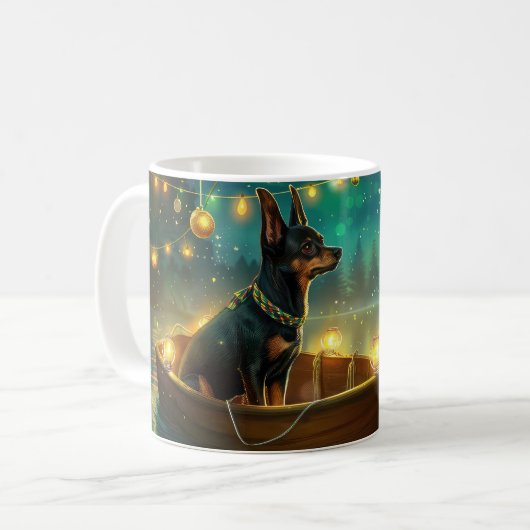 Mug Voyage de Noël de la Kelpie australienne (Devant gauche)
