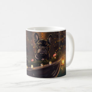 Mug Voyage de Noël festif de Bouledogue français
