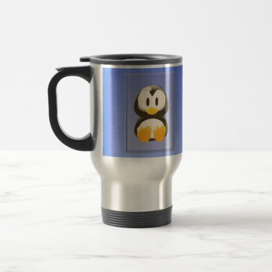 Mug Voyage de pingouin bleu (Gauche)