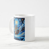 Mug Voyage de pirate céleste T conception de chemise (Devant gauche)