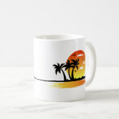 Mug Voyage de plage moderne (Devant droit)