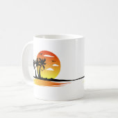 Mug Voyage de plage moderne (Devant gauche)