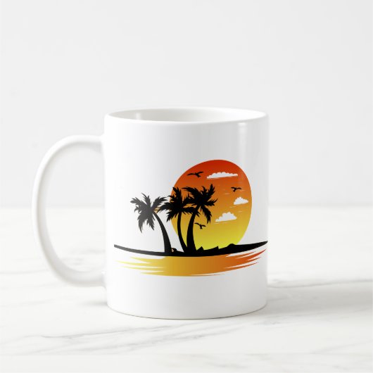 Mug Voyage de plage moderne (Gauche)