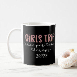 Mug Voyage des filles moins cher que la thérapie 2022 