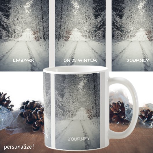 Mug Voyage d'hiver à travers la forêt