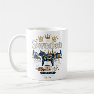 Mug Voyage en Suède Vintage Monument Historique