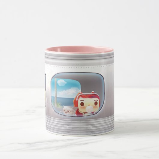 Mug Voyage en train avec chat (Centre)