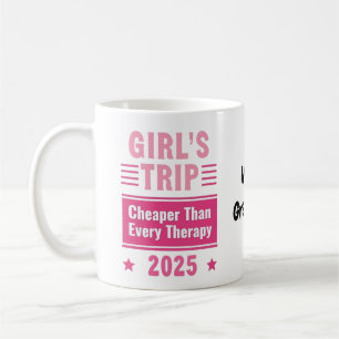Mug Voyage entre filles moins cher qu'une thérapie Voy