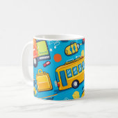 Mug Voyage et Transport présente une variété de co (Devant gauche)