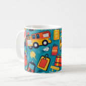 Mug Voyage et Transport présente une variété de co (Devant gauche)
