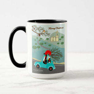 Mug Voyage festif de Noël du coq portugais