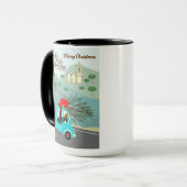 Mug Voyage festif de Noël du coq portugais (Devant gauche)