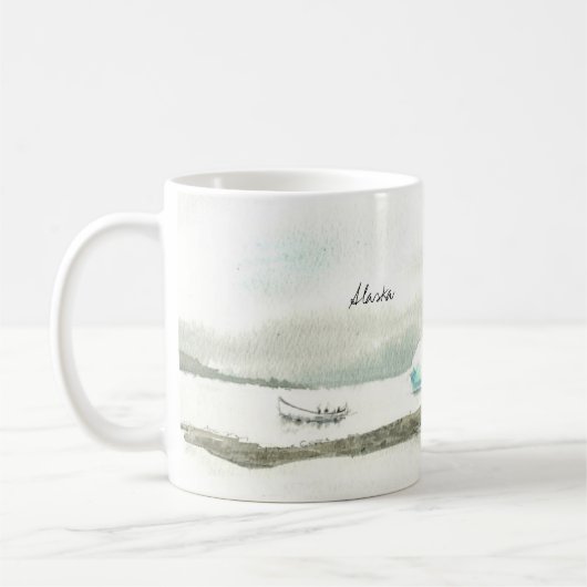 Mug Voyage gaucher de bateau de l'Alaska (Gauche)