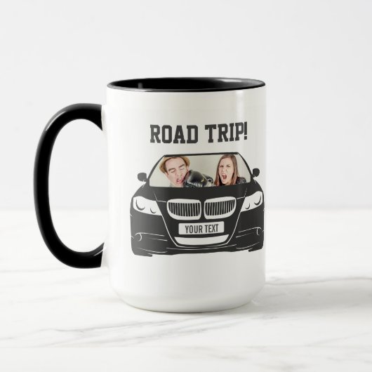 Mug Voyage par la route fait sur commande drôle de (Gauche)
