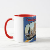 Mug Voyage Rétro, Salutations de Chicago Illinois (Gauche)