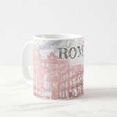 MUG VOYAGE ROME, FAUX ROSE GOLD+MARBLE (Devant gauche)