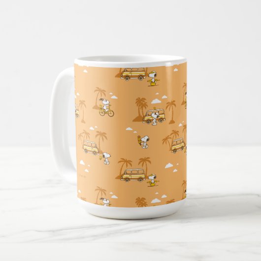 Mug Voyage sur route | Peanuts Snoopy Beach Motif (Devant gauche)