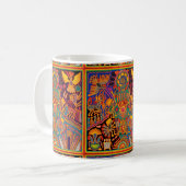 Mug Voyage tribal maya mexicain de Boho d'art d'Oaxaca (Devant gauche)