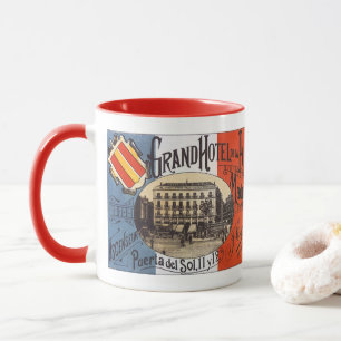 Mug Voyage Vintage, Grand Hôtel Paix, Madrid, Espagne