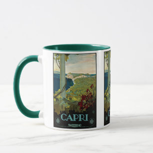 Mug Voyage Vintage, Île de Capri, Italie Côte d'Italie