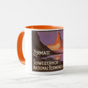 Mug Voyage Vintage, Montagne du Matterhorn en Suisse