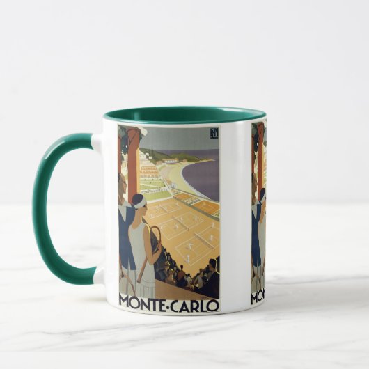 Mug Voyage Vintage Monte-Carlo Monaco (Gauche)