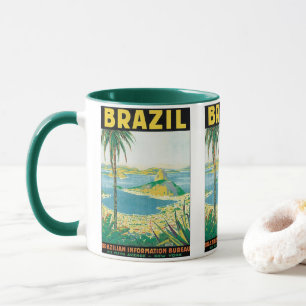 Mug Voyage Vintage Rio de Janeiro Brésil Plage Côtière
