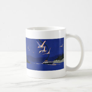 Mug Voyage Vintage, Vacances sur un Paquebot en Alaska